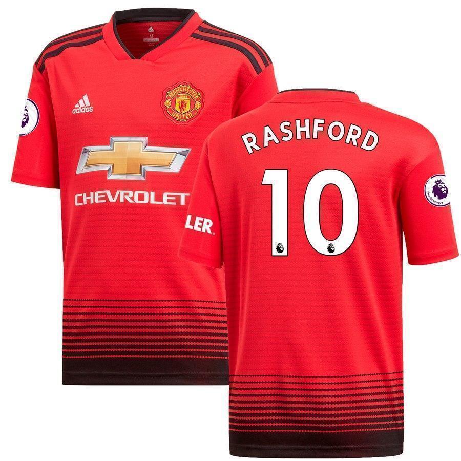 10-Marcus Rashford Manchester United 2018-19 Home Player Jersey – Red