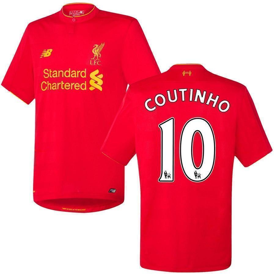 10-Philippe Coutinho Liverpool New Balance  Home Player Jersey - Red