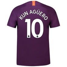 Load image into Gallery viewer, 10-Sergio Agüero Manchester City 2018-19 Third Stadium Player Jersey – Purple