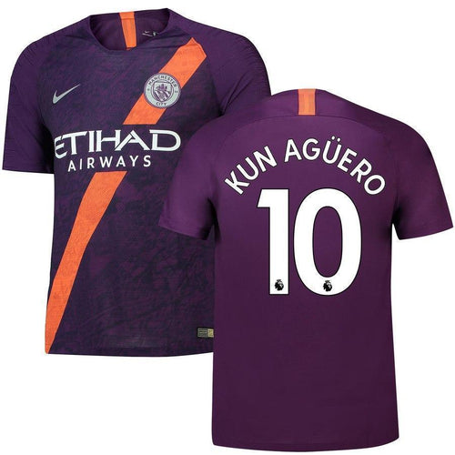 10-Sergio Agüero Manchester City 2018-19 Third Stadium Player Jersey – Purple