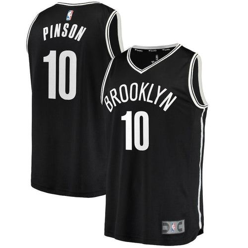 10-Theo Pinson Brooklyn Nets Fanatics  Jersey - Icon Edition - Black