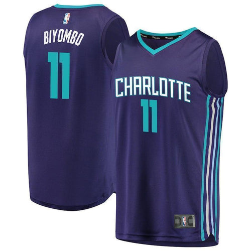 11-Bismack Biyombo Charlotte Hornets  Jersey - Statement Edition - Purple