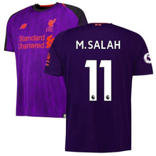 Load image into Gallery viewer, 11-Mohamed Salah Liverpool New Balance 2018-19 Away Player Jersey – Purple