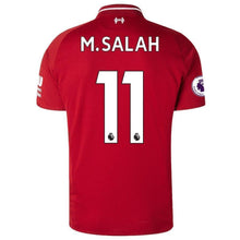 Load image into Gallery viewer, 11-Mohamed Salah Liverpool New Balance 2018-19 Home Player Jersey – Red