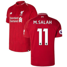 Load image into Gallery viewer, 11-Mohamed Salah Liverpool New Balance 2018-19 Home Player Jersey – Red