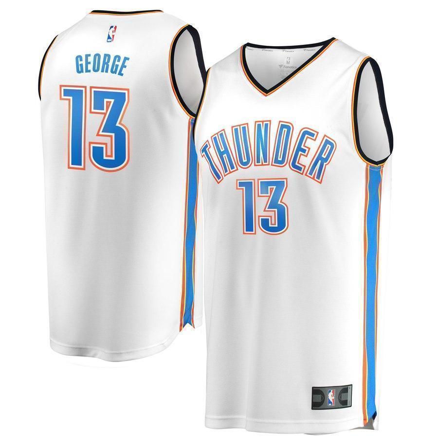 13-Paul George Oklahoma City Thunder  Jersey White - Association Edition