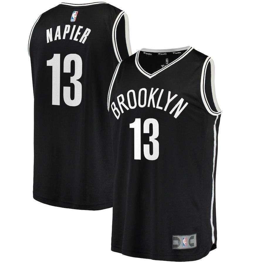 13-Shabazz Napier Brooklyn Nets  Jersey - Icon Edition - Black