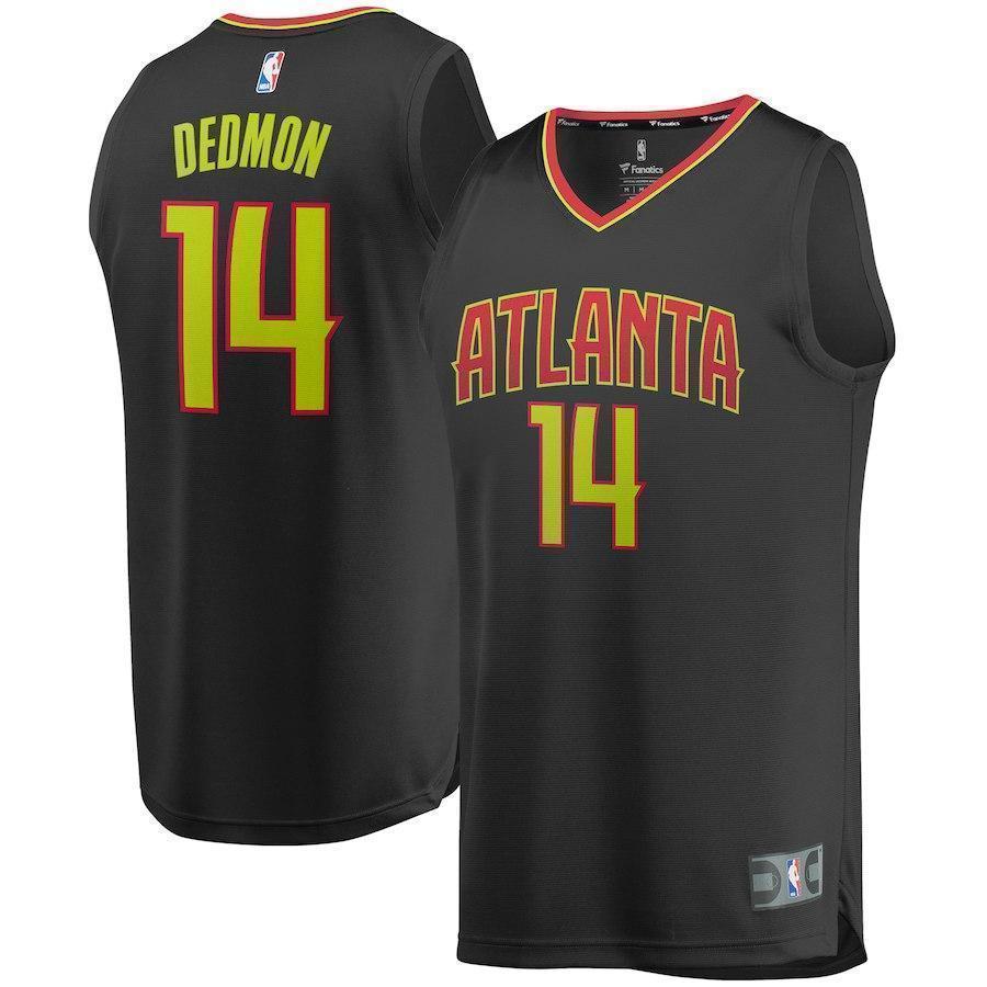 14-Dewayne Dedmon Atlanta Hawks Jersey Black - Icon Edition
