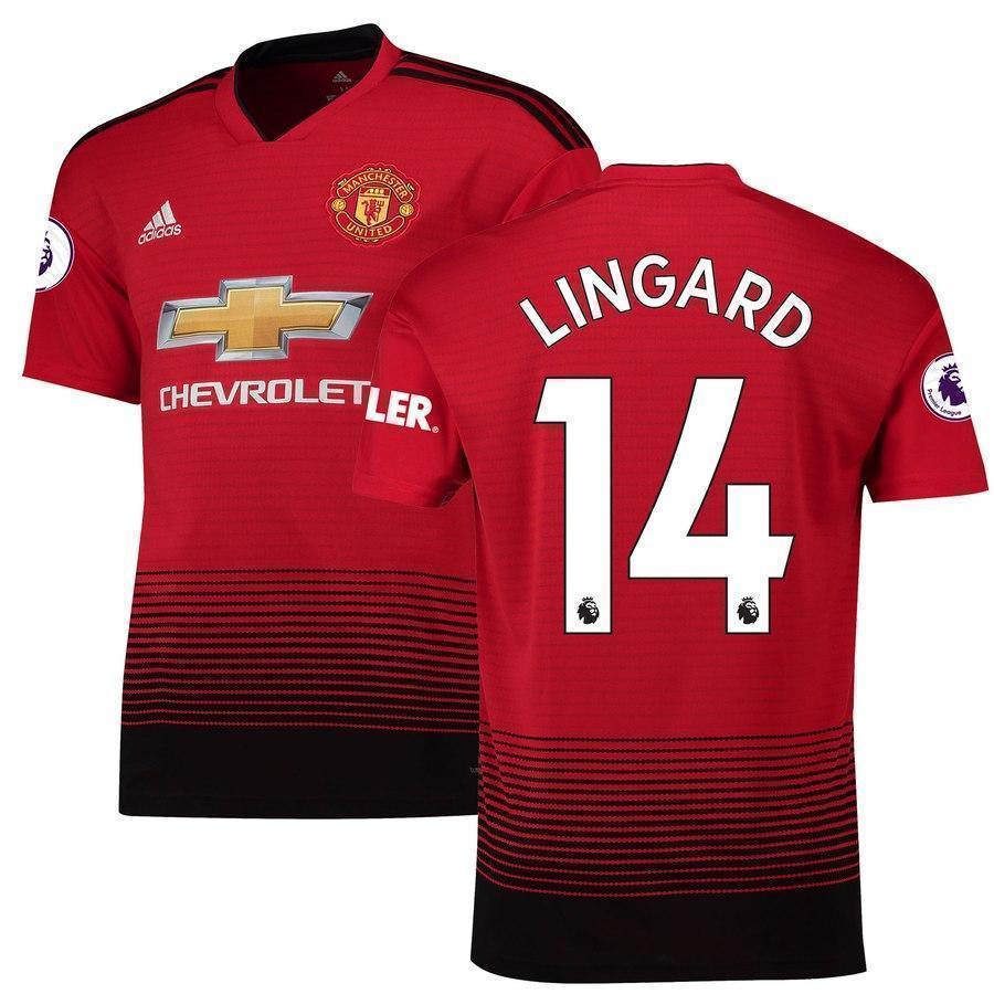 14-Jesse Lingard Manchester United 2018-19 Home Player Jersey – Red