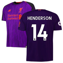 Load image into Gallery viewer, 14-Jordan Henderson Liverpool New Balance 201819 Away Player Jersey – Purple