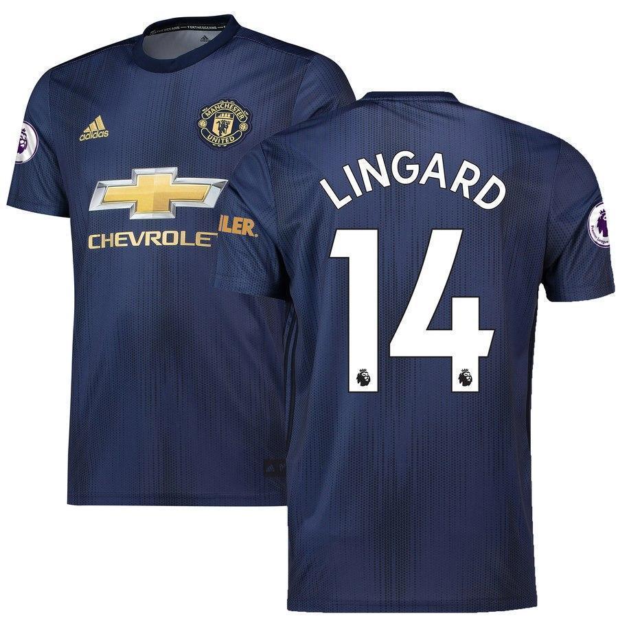 14+Jesse Lingard Manchester United 2018-19 Third Player Jersey – Navy