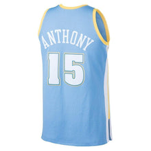 Load image into Gallery viewer, 15-Carmelo Anthony Denver Nuggets Hardwood Classics Swingman Jersey - Light Blue