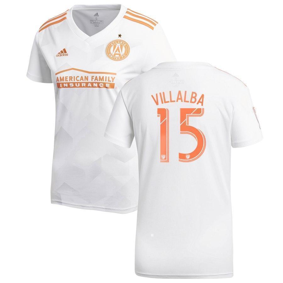 15-Hector Villalba Atlanta United FC Women's King Peach Player Jersey – White