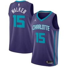 Load image into Gallery viewer, 15-Kemba Walker Charlotte Hornets Swingman Jersey - Statement Edition – Purple