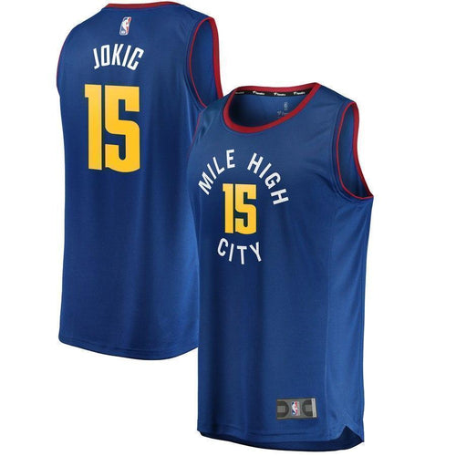 15-Nikola Jokic Denver Nuggets  Jersey - Statement Edition – Blue