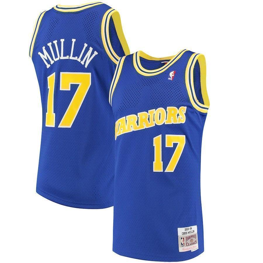 17-Chris Mullin Golden State Warriors  Hardwood Classics Swingman Jersey - Royal