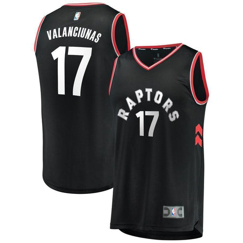 17-Jonas Valanciunas Toronto Raptors  Player Jersey Black - Statement Edition