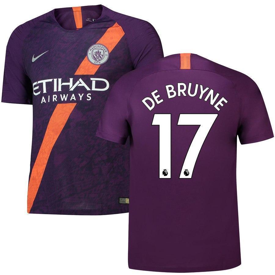 17-Kevin De Bruyne Manchester City 2018-19 Third Stadium Player Jersey – Purple