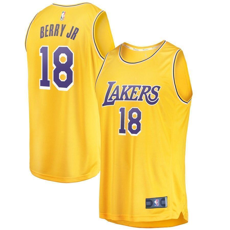 18-Joel Berry II Los Angeles Lakers  Jersey - Icon Edition - Gold