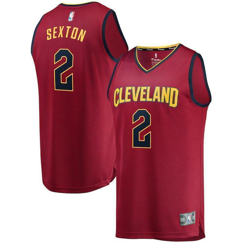 2-Collin Sexton Cleveland Cavaliers Jersey Wine - Icon Edition