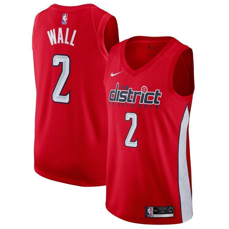 2-John Wall Washington Wizards 2018-19 Swingman Jersey Red – Earned Edition