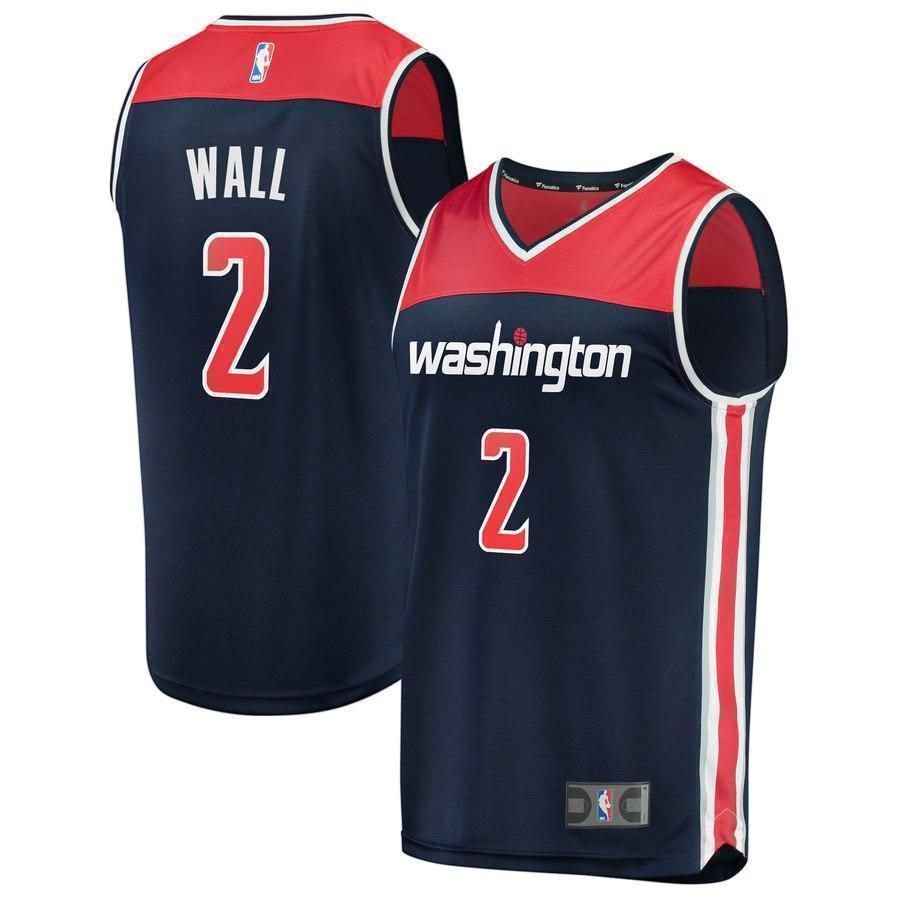 2-John Wall Washington Wizards  Jersey Navy - Statement Edition