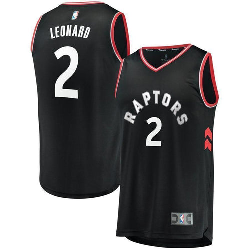 2-Kawhi Leonard Toronto Raptors Jersey - Statement Edition - Black