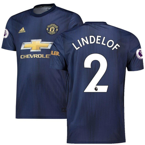 2-Victor Lindelof Manchester United 2018-19 Third Player Jersey – Navy