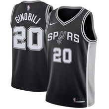 Load image into Gallery viewer, 20-Manu Ginobili San Antonio Spurs Swingman Jersey Black - Icon Edition
