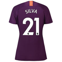 Load image into Gallery viewer, 21-David Silva Manchester City Women&#39;s 2018-19 Third Stadium Player Jersey – Purple