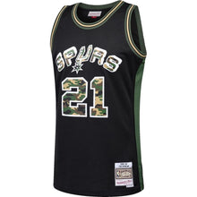 Load image into Gallery viewer, 21-Tim Duncan San Antonio Spurs  Straight Fire Camo Swingman Jersey – Black