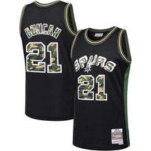 Load image into Gallery viewer, 21-Tim Duncan San Antonio Spurs  Straight Fire Camo Swingman Jersey – Black
