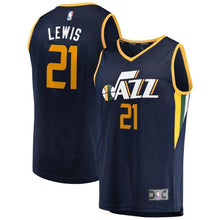 Load image into Gallery viewer, 21-Trey Lewis Utah Jazz  Jersey - Icon Edition - Navy