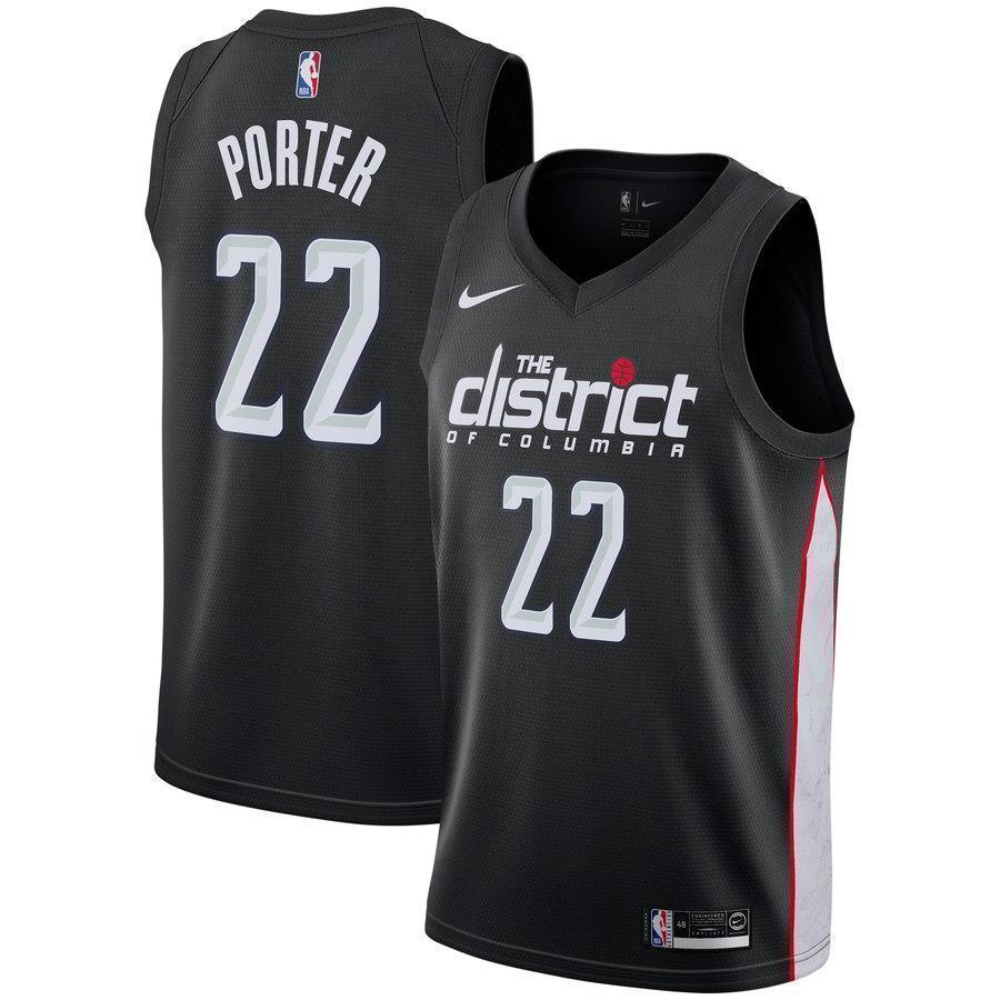 22-Otto Porter Washington Wizards 2018-19 Swingman Jersey – City Edition – Black