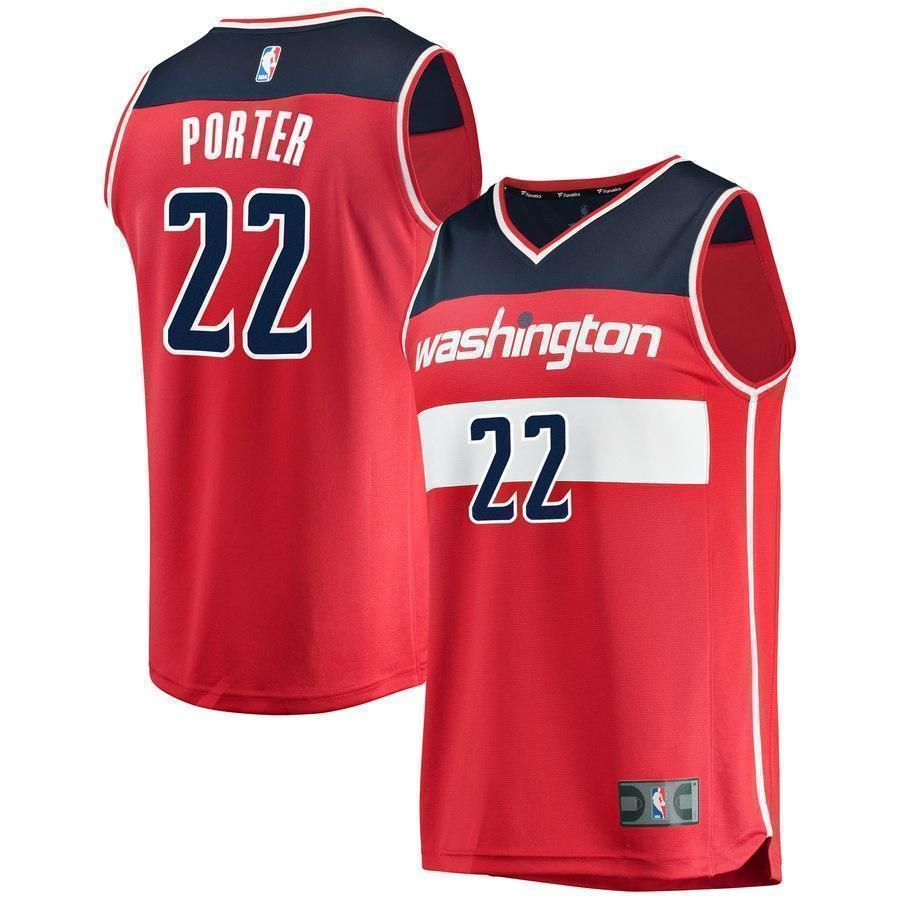 22-Otto Porter Washington Wizards  Team Color Player Jersey Red - Icon Edition