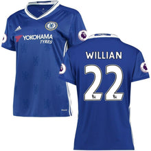 Load image into Gallery viewer, 22-Willian Borges da Silva Chelsea Women&#39;s 2016-2017 Home Player Jersey - Blue