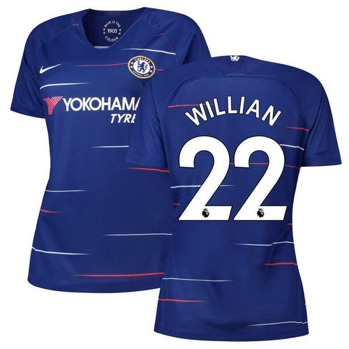 22-Willian Borges da Silva Chelsea Women's 2018-19 Home Jersey - Blue