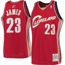 Load image into Gallery viewer, 23-LeBron James Cleveland Cavaliers Hardwood Classics Rookie Jersey - Burgundy