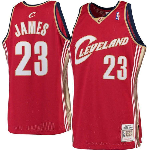 23-LeBron James Cleveland Cavaliers Hardwood Classics Rookie Jersey - Burgundy
