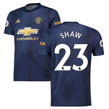 Load image into Gallery viewer, 23-Luke Shaw Manchester United 2018-19 Third Player Jersey – Navy