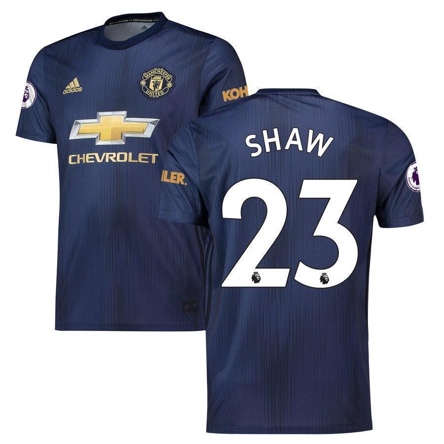 23-Luke Shaw Manchester United 2018-19 Third Player Jersey – Navy