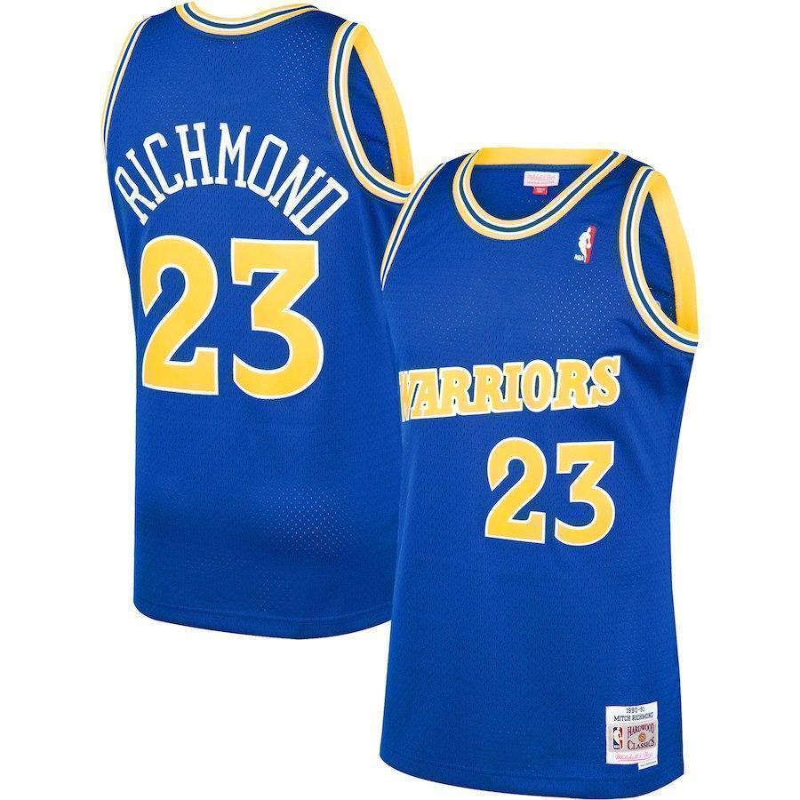 23-Mitch Richmond Golden State Warriors  Hardwood Classics Swingman Jersey – Royal