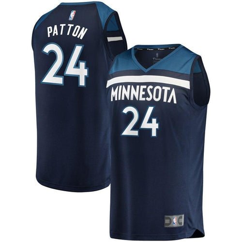 24-Justin Patton Minnesota Timberwolves  Jersey Green - Icon Edition – Navy