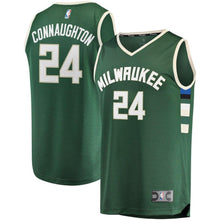 Load image into Gallery viewer, 24-Pat Connaughton Milwaukee Bucks  Jersey - Icon Edition - Hunter Green