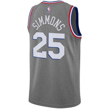 Load image into Gallery viewer, 25-Ben Simmons Philadelphia 76ers 2018-19 Swingman Jersey – City Edition – Gray