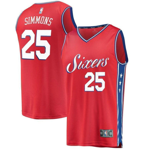 25-Ben Simmons Philadelphia 76ers Jersey Red - Statement Edition