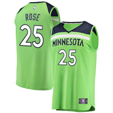 Load image into Gallery viewer, 25-Derrick Rose Minnesota Timberwolves  Jersey - Statement Edition - Neon Green