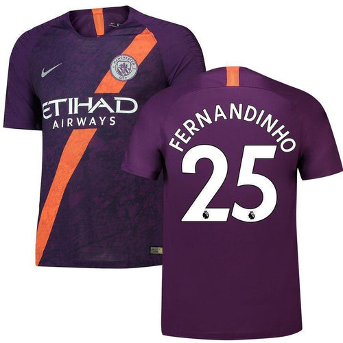 25-Fernandinho Manchester City 2018-19 Third Stadium Player Jersey – Purple