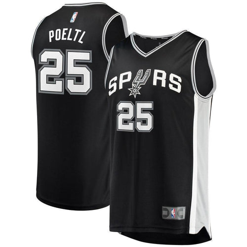 25-Jakob Poeltl San Antonio Spurs  Jersey - Icon Edition - Black