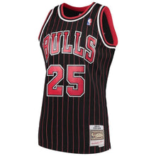 Load image into Gallery viewer, 25-Steve Kerr Chicago Bulls 1995-96 Hardwood Classics Swingman Jersey – Black